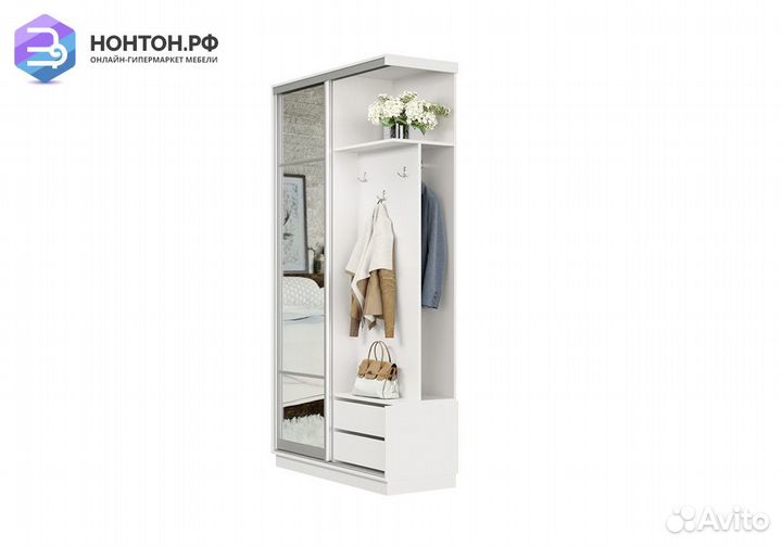 Прихожая-купе Аквила мини белая