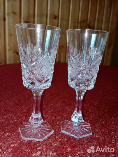 Фужеры,рюмки хрустальные,ретро