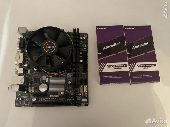 Материнская плата с процессором и памятью 16гб