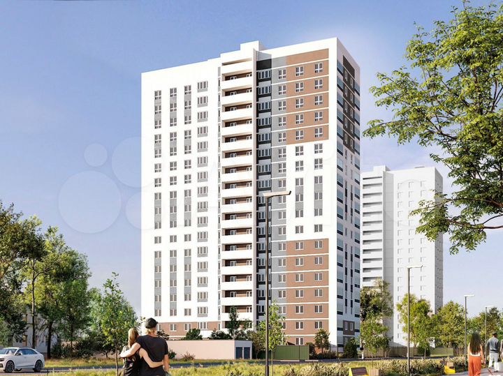 2-к. квартира, 60,5 м², 1/18 эт.