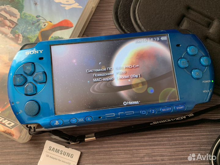 Sony PSP 3008 Vibrant Blue 64gb 400 игр (комплект)