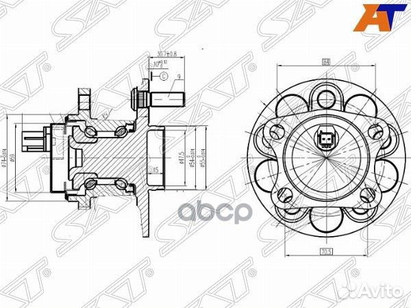 Ступичный узел задн. toyota prius ZVW3# 09