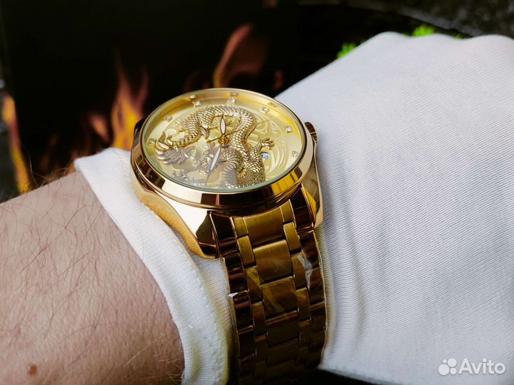 Часы мужские skmei с драконом