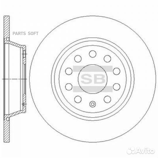 Sangsin brake SD5414 Диск тормозной audi A3/skoda