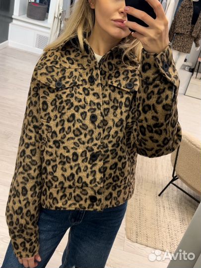 Леопардовая куртка бомбер