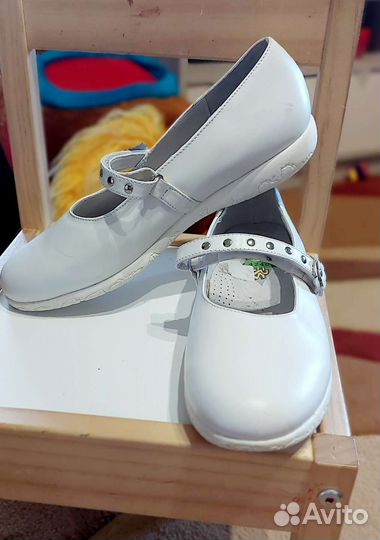 Кожаные новые туфли стелька 25см