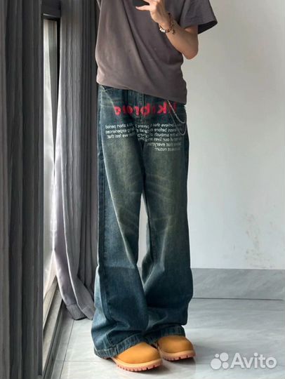 Джинсы клеш y2k мужские