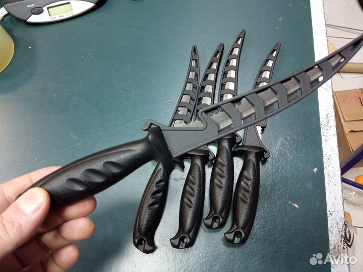 Нож филейный 15см с серейтором F-501, жёстк.чехол