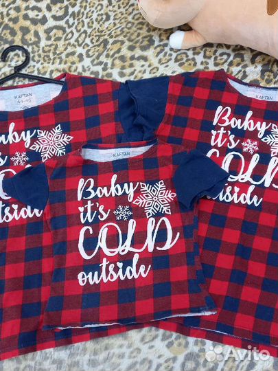 Семейные новогоднии футболки