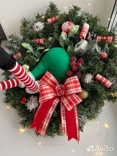Новогодний венок гринч