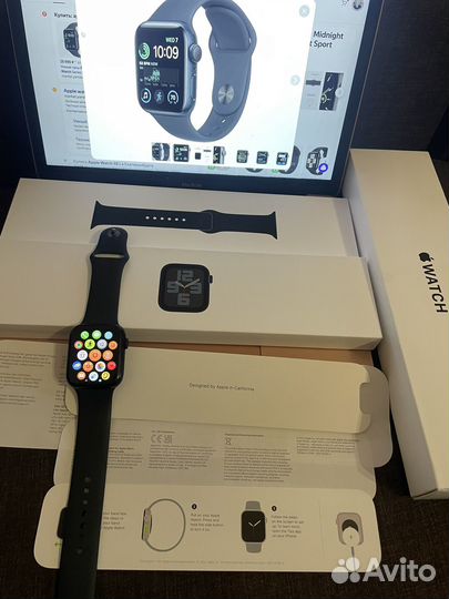 Apple watch SE 44mm как новые 96% полный комплект