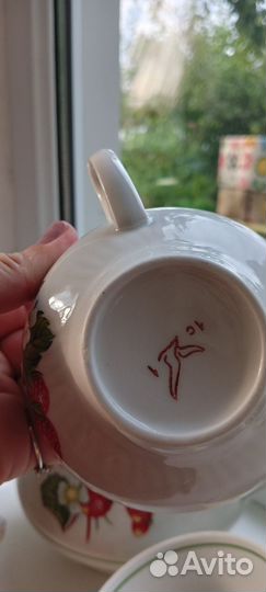 Чайник заварочный СССР 1.7 литра + 5 чашечек