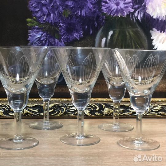 Хрустальные фужеры для шампанского Лотос