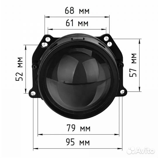 Bi LED линзы Aozoom A13 на Toyota Camry V50