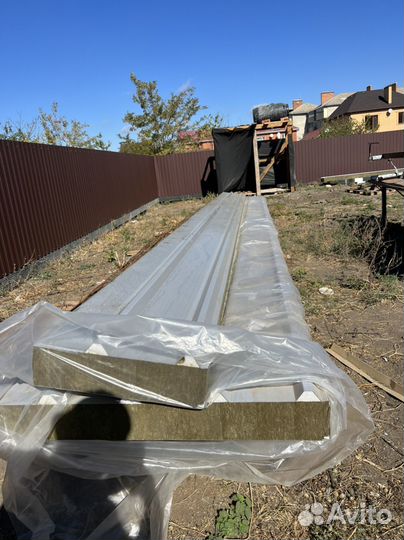 Сендвич панель 8.6м х 1м (120мм) минвата 1шт