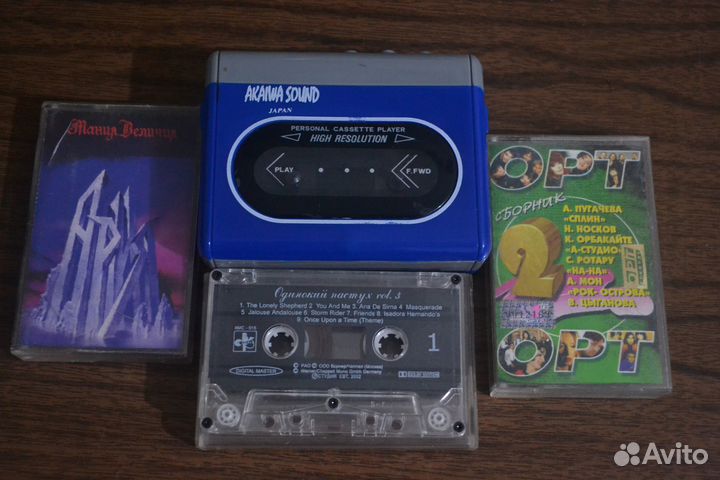 Аудиоплееры кассетные Akaiwa,SonyWalkman,Aiwa