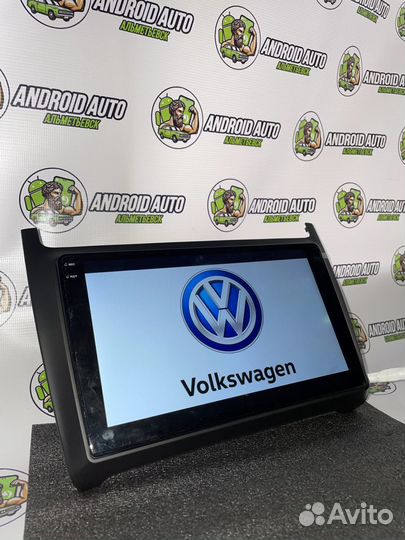 Магнитола android на volkswagen polo black 9 дюймо