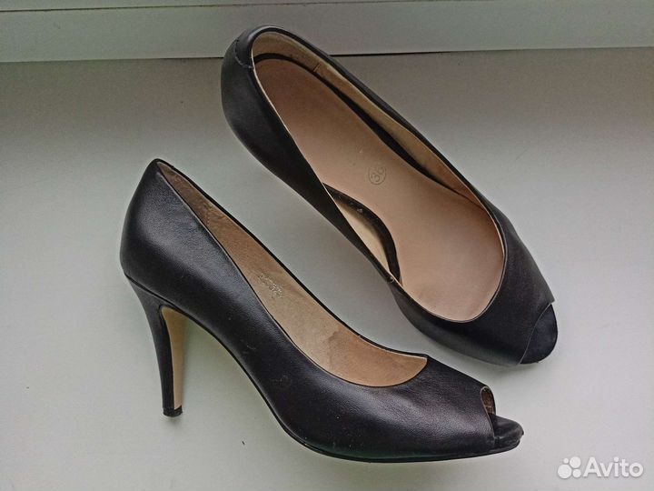 Туфли женские черные классические 36 на каблуке