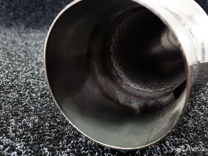 Резонатор спортивный прямоточный 76мм - длина 50см