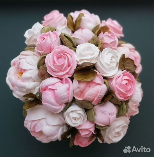 Зефирные букеты из пионов и роз / Зефирные цветы