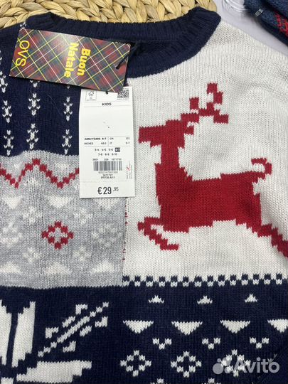 Свитер новогодний для мальчика 122