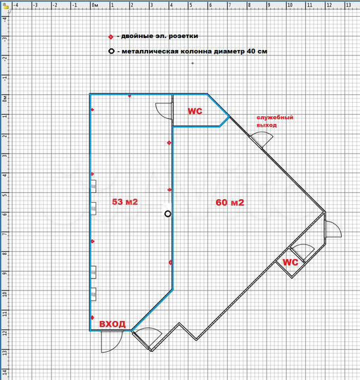 Свободного назначения, 53 м²