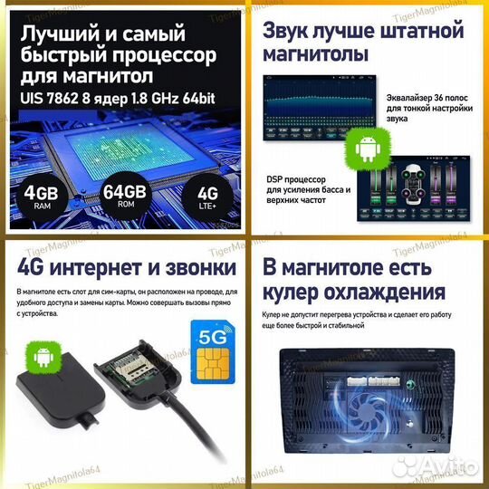 Магнитола Renault Univesal (8 дюймов) 4/64GB