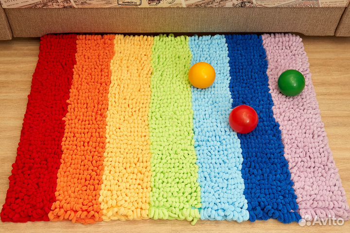 Детский плюшевый коврик ручной работы