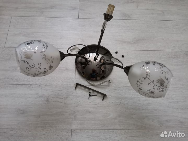 Люстра без плафонов, 3 лампы e14