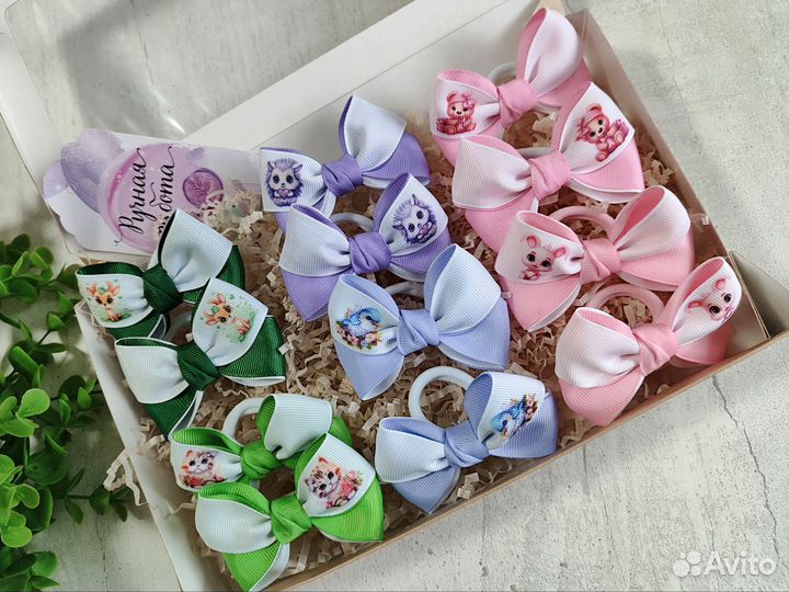 Подарочный набор резинки для волос, банты