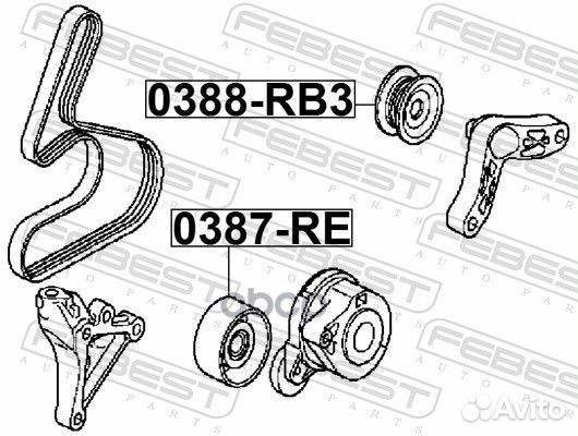 Ролик обводной honda accord CU# 2008-2012 0388-RB3