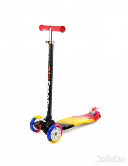Детский 4-х колёсный самокат с подсветкой