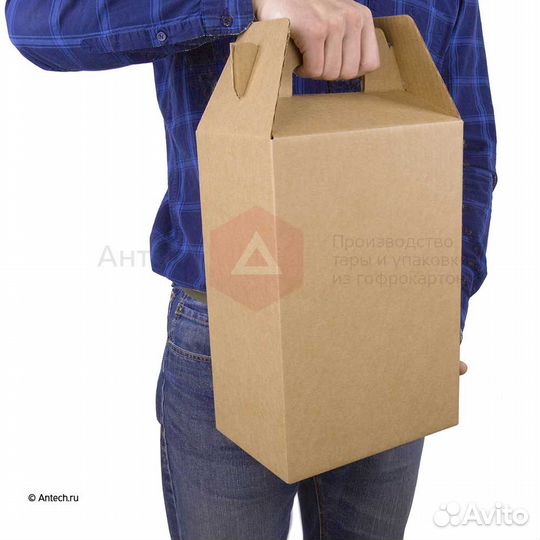 Коробка-чемодан с ручкой 220*150*330 Т24B бурый