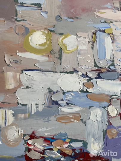 Большая картина маслом на холсте абстракция