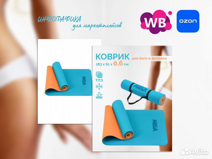Инфографика для маркетплейсов Wildberries, Ozon