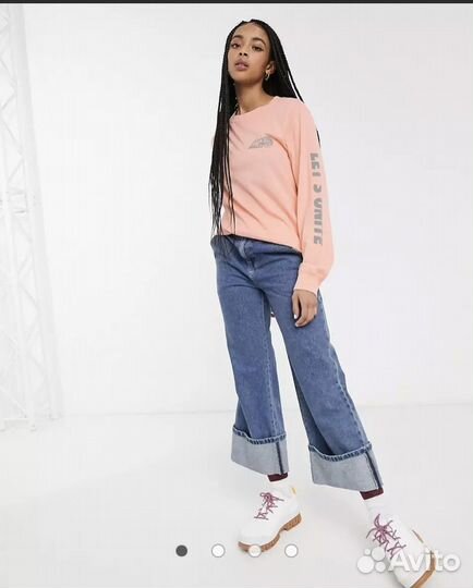 Персиковый лонгслив Monki с ASOS