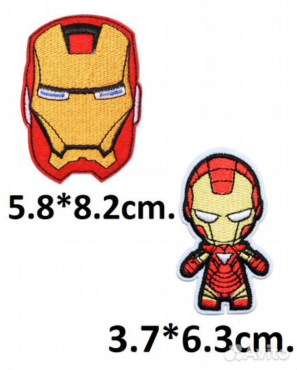 Нашивки на одежду набор супергерои термонашивки