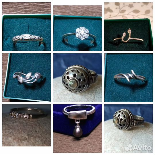 Кольца серебро