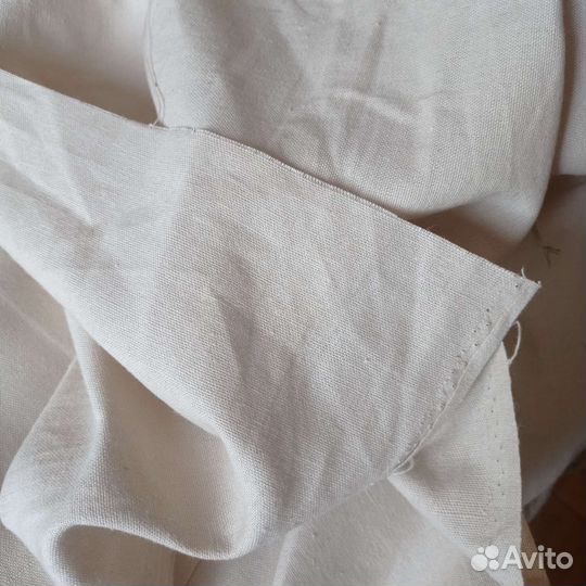 Лён натуральный отрезы