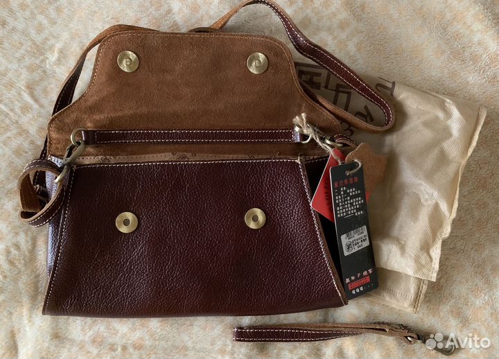 Клатч натуральная кожа новый