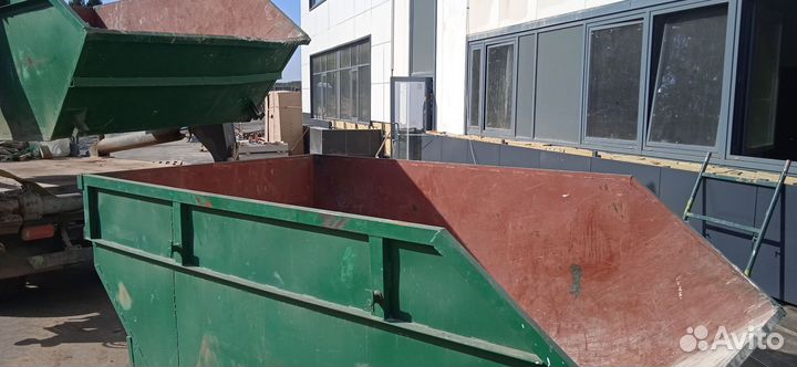 Вывоз строительного мусора контейнером 8м