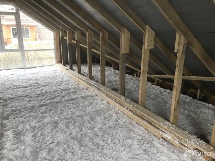 Утепление домов Эковатой Качественно с Гарантией