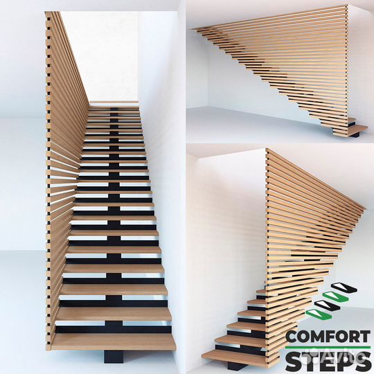 Лестница на металлокаркасе