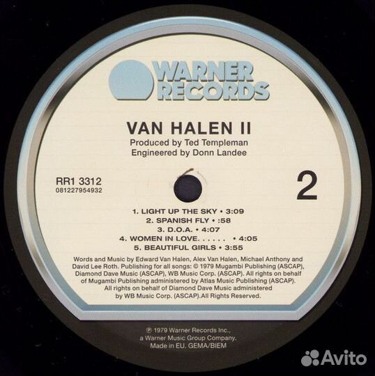 Винил Van Halen – Van Halen II