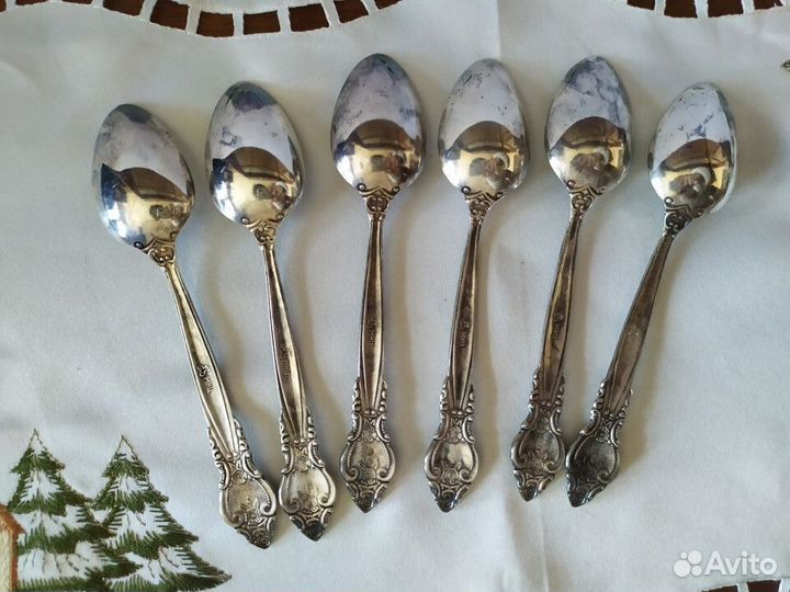 Чайные ложки 6 шт в коробке Мельхиор Троянда мнц к