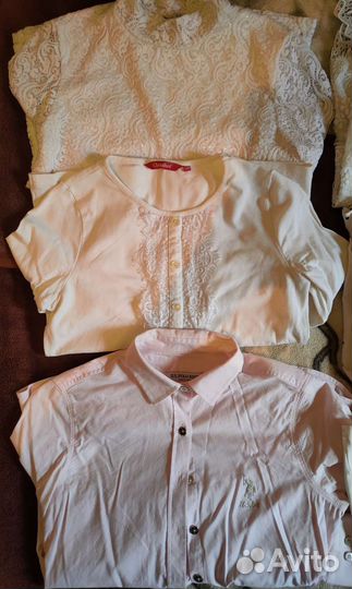 Школьные рубашки блузки на девочку 158