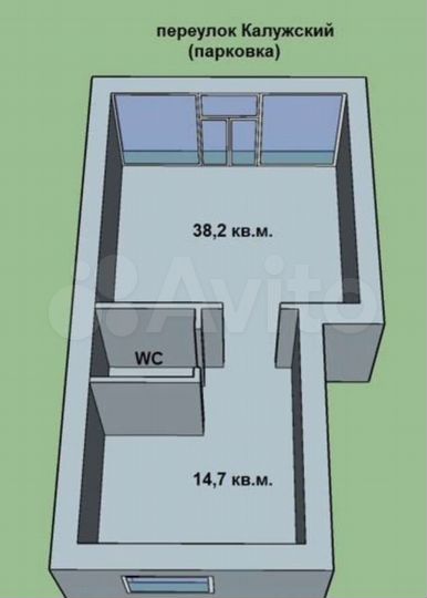 Свободного назначения, 56.5 м²