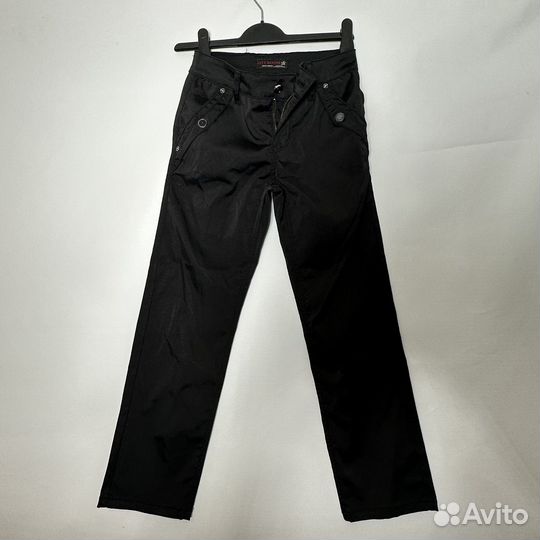 Мужские стильные черные брюки slim/skinny