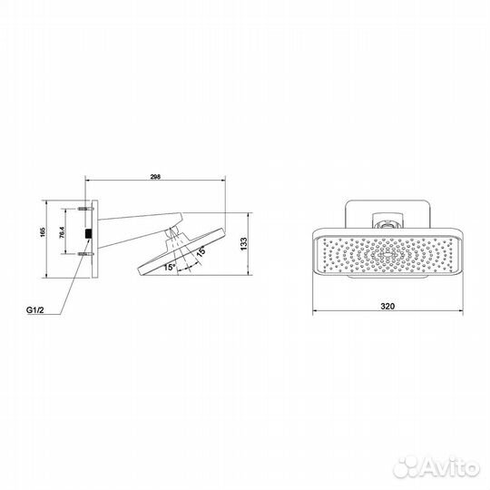 Верхний душ Inspire vshd-3I4CCH, хром