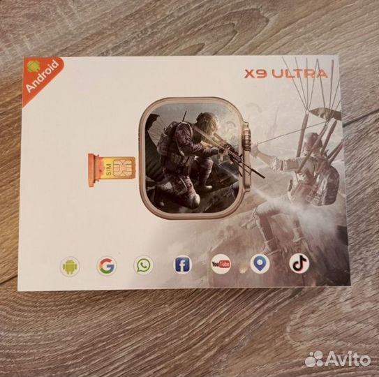 Смарт часы на Android X9 Ultra 4G с sim-картой